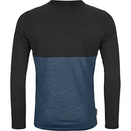 Кофта Ortovox 150 Cool Logo LS M L Чорна/Синя (1054-025.001.1210) - мініатюра 2