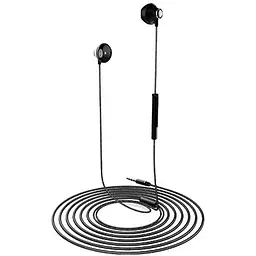 Дротові навушники-вкладиші Recci REW-E01 Listener 3.5 mm 1.2 m з мікрофоном Black - мініатюра 2