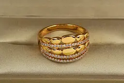 Кільце Xuping Jewelry Морська галька р 20 золотисте