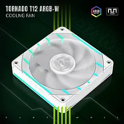 Вентилятор GameMax 120мм Tornado T12 ARGB-W - мініатюра 2