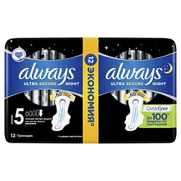 Гігієнічні прокладки Always Night екстра захист 12 шт. - мініатюра 4