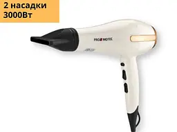 Фен для волосся Promotec PM-2305 професійний з 2 насадками 3000 Вт білий (PM-2305) - мініатюра 2