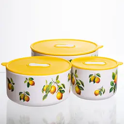 Фарфорові контейнери для їжі Lemon 9,5/13/15 см Yiwu TS-3P-1