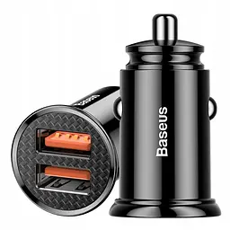Автомобільний зарядний пристрій Baseus Circular Plastic А+А 30W Black CCALL-YD01 - мініатюра 3
