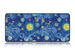 Великий килимок для мишки WorkPlaceShop ART Ван Гог Зоряна ніч 900 x 300 мм