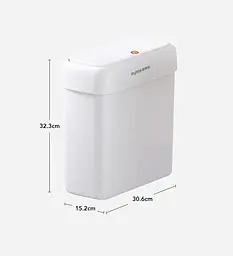 Відро для сміття з кришкою Joybos Z39 для ванної кімнати (JBS-LJT-S02B2-JWT) - мініатюра 4
