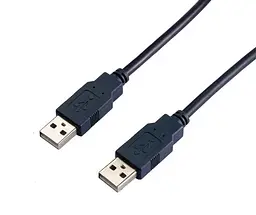 Кабель USB 2.0 AM-AM, 1.0 м, чорний