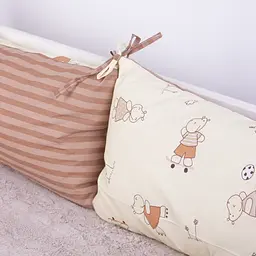 Захисна подушка-борт MirSon Kids Time 18-0009 Happy Hipos, бежева, 4 шт. - мініатюра 6