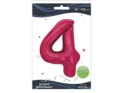 Кулька фольгована цифра PELICAN 40 (100 см) 1 4 фуксія