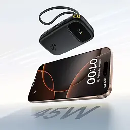 Батарея універсальна Baseus EnerFill FC31 20000mAh 45W, Digital Display, Cosmic Black (P10082105123-00) - мініатюра 6