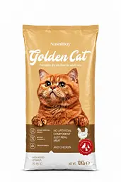Сухий корм для котів всіх порід Golden Cat 10 кг з куркою