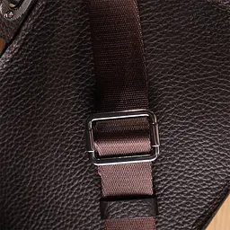 Сумка бананка Grande Pelle 22878 15х20,5х4 см Коричневий - мініатюра 10