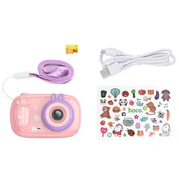 Дитяча фотокамера Hoco DV205 Dual-camera Pink - мініатюра 6