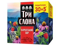 Чай фасований трав’яний Три слона 35 пакетиків "Карпатський збір" без нитки
