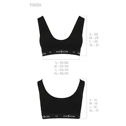 Спортивний топ з широкою гумкою Passion PS004 TOP M, black - мініатюра 6