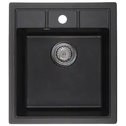Кухонна мийка Zerix ZS-4651S-03 black ZX4564, Чорний матовий