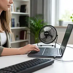 Вентилятор Mesko MS 7322 настільний/ USB/ 4,5Вт/ D=15см/ чорний (MS7322) - мініатюра 8
