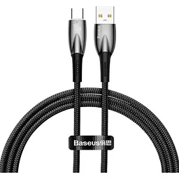 Кабель Baseus Glimmer Series USB-А to USB-C 100W 1m Black (CADH000401) [106120] - мініатюра 1