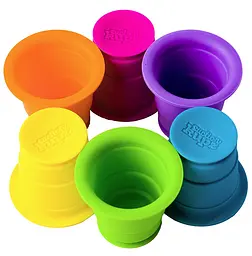 Іграшка Fat Brain Toys Suction Kupz М'які чашки тактильна 6 шт. (F183ML) - мініатюра 2