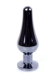 Анальна пробка - Jewellery Dark Silver BUTT PLUG- Green - мініатюра 8
