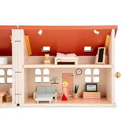 Ляльковий будиночок New Classic Toys з меблями розкладний (10735) - мініатюра 4