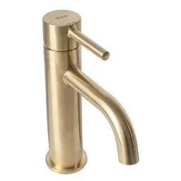 Змішувач для умивальника Rea Lungo низький brushed gold REA-B4527, Золотий - мініатюра 3