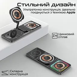 Зарядний пристрій Promate AuraSlate-Trio Black (auraslate-trio) - мініатюра 10