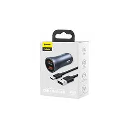 Зарядний пристрій Baseus 2xUSB QC3.0 + кабель USB–USB-C 40 Вт Golden Contactor Pro dark сірий (TZCCJD-A0G) - мініатюра 5