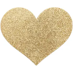 Пестіс - стикини Bijoux Indiscrets - Flash Heart Gold, наклейки на соски - мініатюра 2