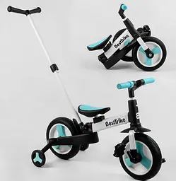 Велосипед-трансформер 56659 Best Trike колеса PU 10”, батьківська ручка, знімні педалі, в коробці (6989228360032) - мініатюра 3
