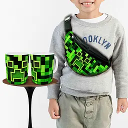 Набір: Сумка-бананка+ Кружка майнкрафт "Minecraft" дитяча з принтом (00252)