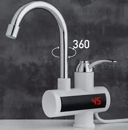 Водонагрівач WATER HEATER RX-002 • Проточний електричний водонагрівач з ЖК-дисплеєм для кухні ванної та гаража - мініатюра 3