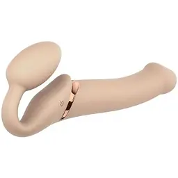 Безремінний страпон з вібрацією Strap-On-Me Vibrating Flesh L