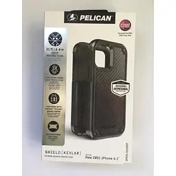 Протиударний чохол з кліпсою Pelican Shield Kevlar для iPhone 13 / iPhone 14 Black аналог OtterBox Defender - мініатюра 2