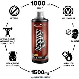 Жироспалювач IronMaxx Carnitine Pro Liquid Манго 1000 мл - мініатюра 4