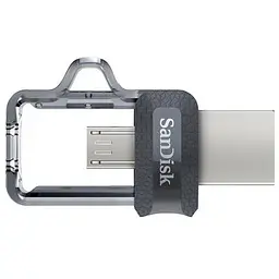 USB флеш накопичувач SanDisk 64GB Ultra Dual Black USB 3.0 OTG (SDDD3-064G-G46) - мініатюра 3