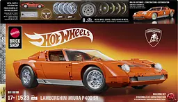 Колекційна машинка-конструктор Mattel Brick Shop Premium Lamborghini ‘71 Miura P400 SV (JHF61) - мініатюра 7