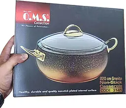Каструля O.M.S. Collection 3141 з гранітним покриттям з кришкою 18 см 2 л Слонова кістка (Туреччина) - мініатюра 9