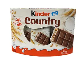 Шоколадні батончики Kinder Country 9 шт. 211 г (4008400260921)
