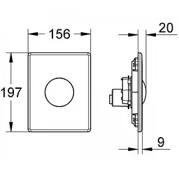 Клавіша змиву Grohe SKATE & SKATE AIR 38445SD0, Хром матовый - мініатюра 2