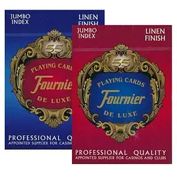 Карти гральні Fournier 818 Linen Finish Jumbo Index (red blue) (ВР_КИФ818)