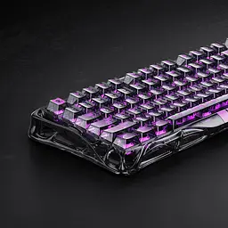 GravaStar Клавіатура механічна Mercury V75 Lite 75keys, Blackcore, USB-A, Transparent Black - мініатюра 6