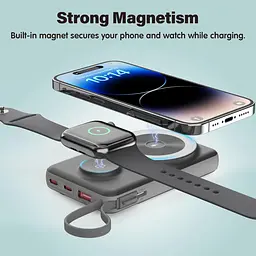 Павербанк Choetech Magnetic Wireless Black 10 000 mAh / 22.5 Вт (B695-BK) - мініатюра 6