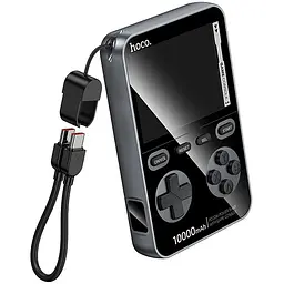 Портативний ЗП Power Bank Hoco Q47 Shine PD20W with cable + Game Console 10000 mAh Metal gray - мініатюра 3
