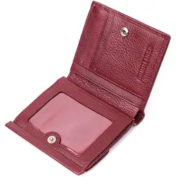 Невеликий жіночий гаманець з монетницею з натуральної шкіри ST Leather 22544 бордовий - мініатюра 9