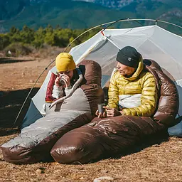 Спальник з натуральним пухом Naturehike Snowbird CNK2550WS014, p-р M, темно-коричневий 400 г - мініатюра 5