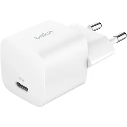 Мережевий зарядний пристрій Belkin 25 W USB-C PD PPS White