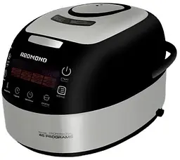 Мультиварка Redmond RMC-M90 чорний, 1000W, об'єм чаші 5 л, дисплей, програм 17, антипригарне покриття чаші, підтримка