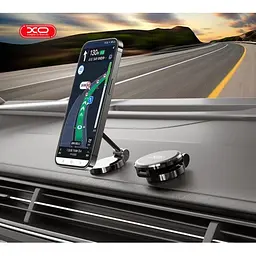 Автотримач XO C133 Metal magnetic suction 360 ° rotating bracket Чорний - мініатюра 2