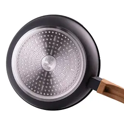 Сковорода алюмінієва ⌀ 20см з антипригарним гранітним покриттям TS Kitchen сковорідка для смаження Чорна - мініатюра 4